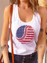 Weiße Weste mit Baseball-Print